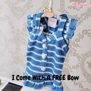 Summer Vacation Mini Dress in Blue by Wooflink - SIZE 3